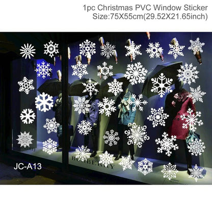 Christmas Window Stickers - Festive Holiday Window Decals & Xmas Wall Decorations 2024