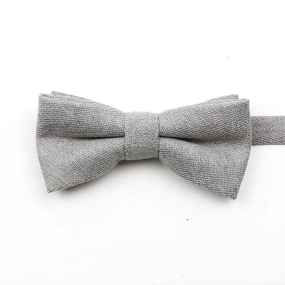 Solid Color Suede Bow Tie - Classic Men  Kids Bowknot for Weddings