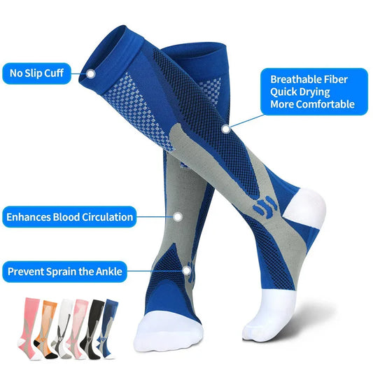 Compression Socks for Varicose Veins - Diabetic Support Sports  Hiking Gift for Men - ZOOMNSTORE