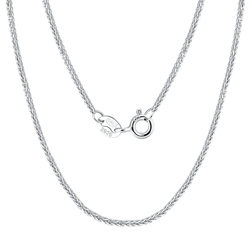 S925 Sterling Silver Hip Hop Chain Necklace - Custom Curb Cuban Satellite Box Snake Bone - ZOOMNSTORE