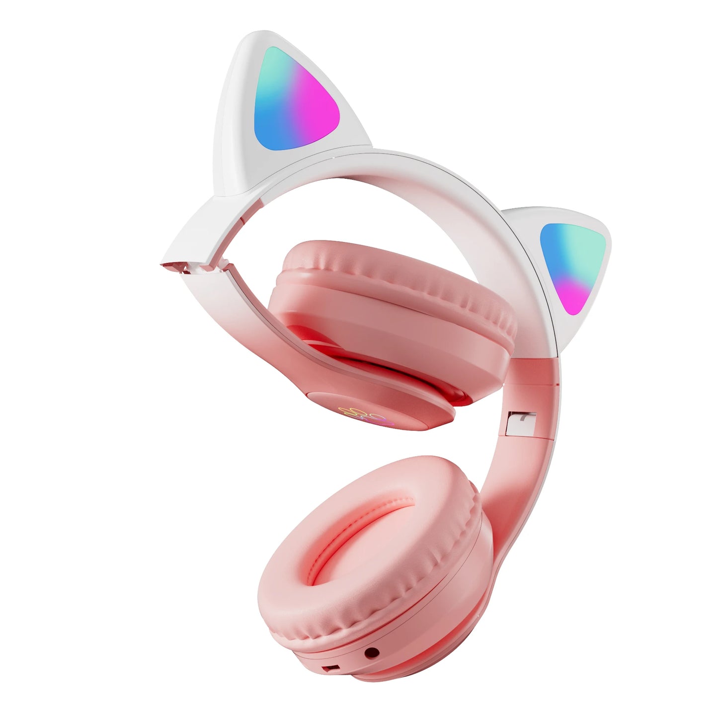 Wireless Cat Ear Headphones – Kids Gaming Headset With Microphone & RGB Lights
