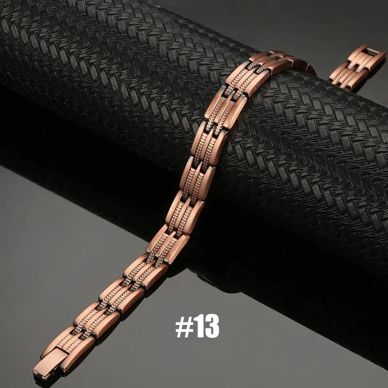 Vintage Copper Magnetic Bracelets For Women Pain Relief Pure Copper Adjustable Bio Energy Blood Pressure Accessory Bracelet
