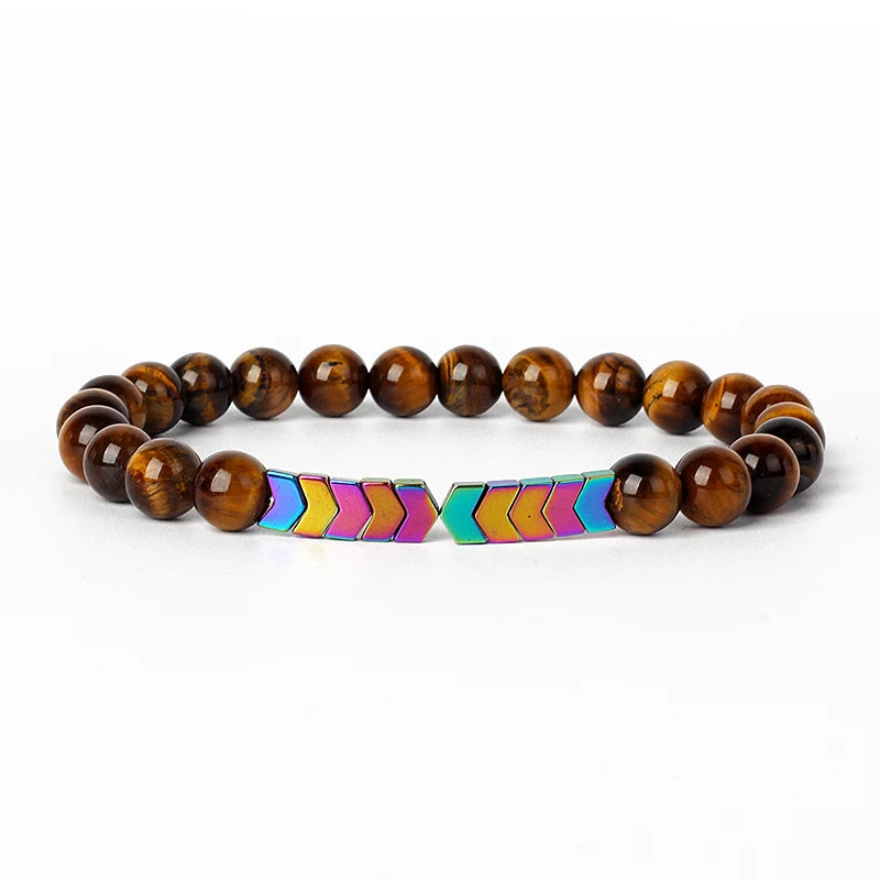 Hematite Magnetic Bracelet Man Weight Loss Bracelet Natural Stone Magnetic Bracelet Slimming Woman Health Care Therapy Jewelry