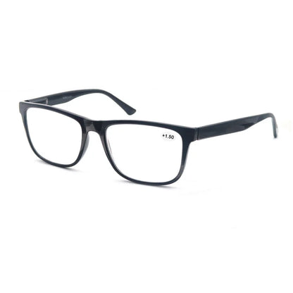 Oversized Reading Glasses - Wide Square Eyeglasses With Spring Hinge For Men & Women