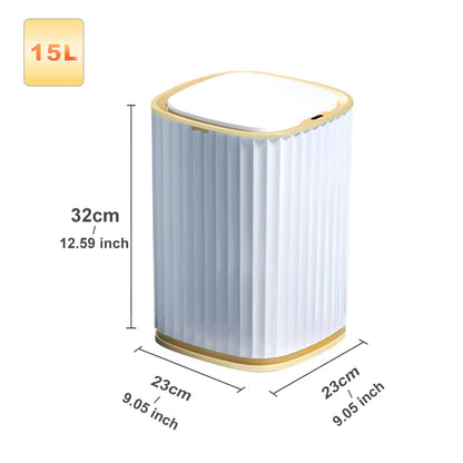 Smart Home Automatic Sensor Trash Can - Waterproof Kitchen Bathroom Wastebasket