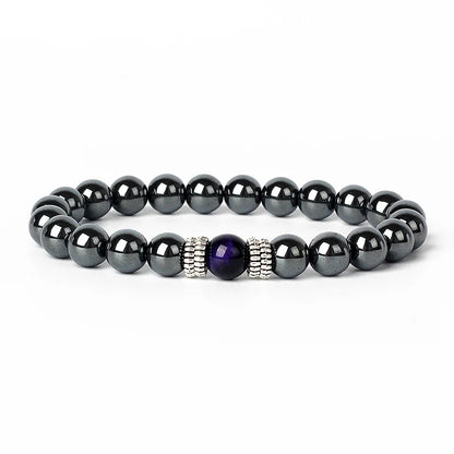 Hematite Magnetic Bracelet Man Weight Loss Bracelet Natural Stone Magnetic Bracelet Slimming Woman Health Care Therapy Jewelry