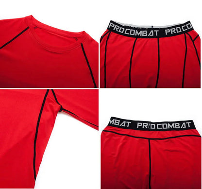 Men's Compression Running Set | Long Sleeve Running Top & Athletic Compression Gear for Fitness