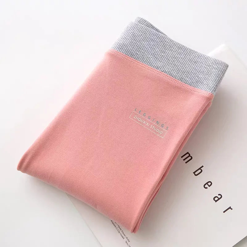 Ribbed Leggings Women - High Waist Cotton Blend Warm Winter Leggings | Casual Threaded Pants