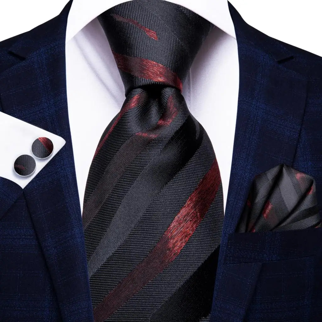 Blue Silk Mens Tie - Formal 100 Silk NeckTie for Weddings and Business