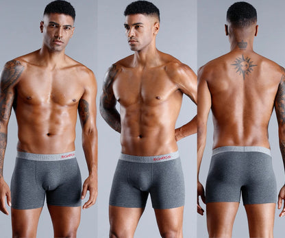 Mens Cotton Boxer Briefs - 3 Pack Comfortable Underwear