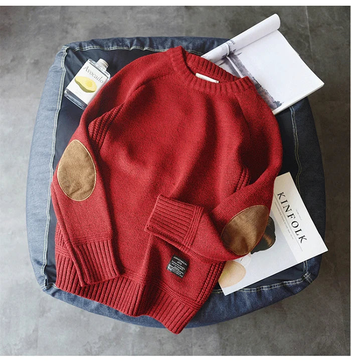 2025 New Men Pullover Sweater Autumn Fashion Casual Loose Thick O Neck Wool Knitted Oversize Harajuku Streetwear Knitwear M-5Xl