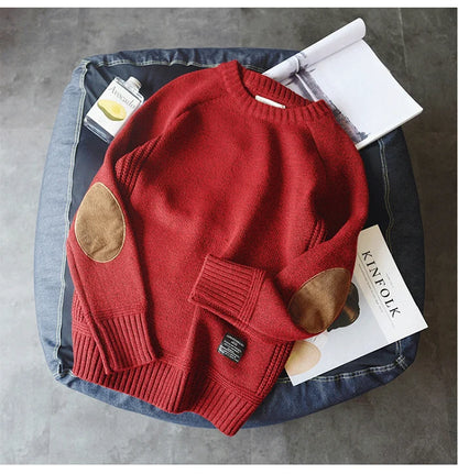 2025 New Men Pullover Sweater Autumn Fashion Casual Loose Thick O Neck Wool Knitted Oversize Harajuku Streetwear Knitwear M-5Xl