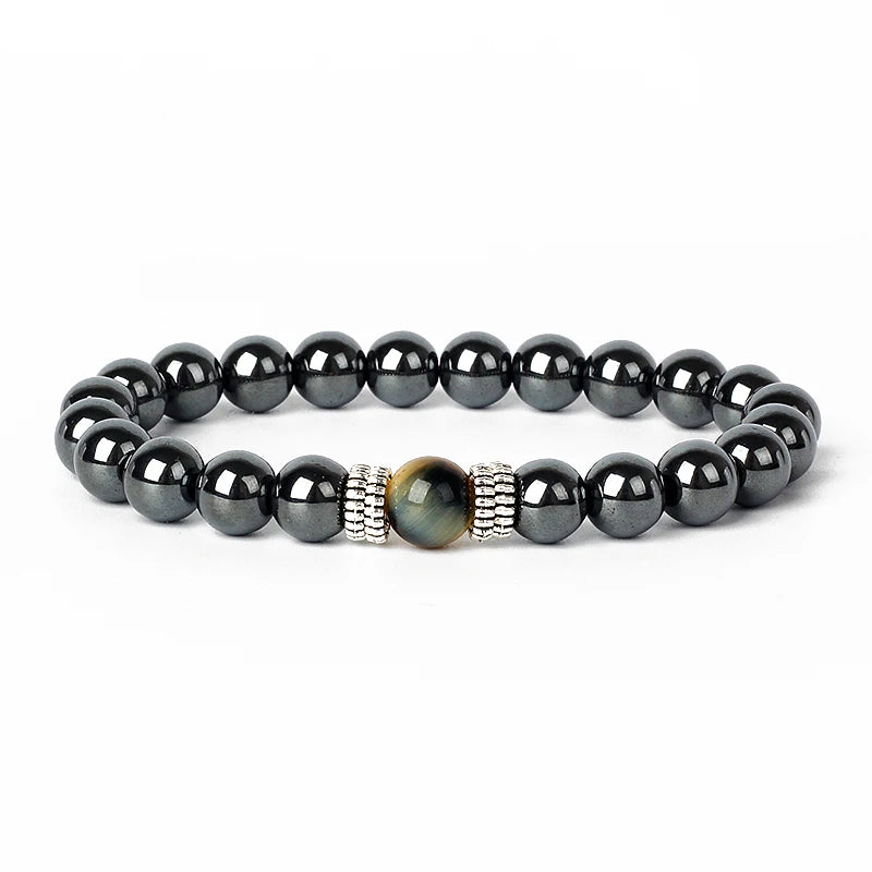 Hematite Magnetic Bracelet Man Weight Loss Bracelet Natural Stone Magnetic Bracelet Slimming Woman Health Care Therapy Jewelry