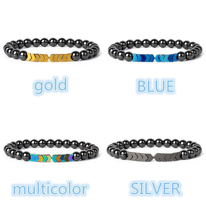 Hematite Magnetic Bracelet Man Weight Loss Bracelet Natural Stone Magnetic Bracelet Slimming Woman Health Care Therapy Jewelry