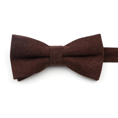 Solid Color Suede Bow Tie - Classic Men  Kids Bowknot for Weddings