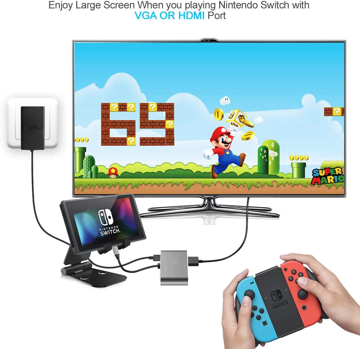 USB C Hub Adapter – 8-in-1 Aluminum Alloy Multiport Docking Station with 4K HDMI, Thunderbolt 3 & RJ45 Ethernet