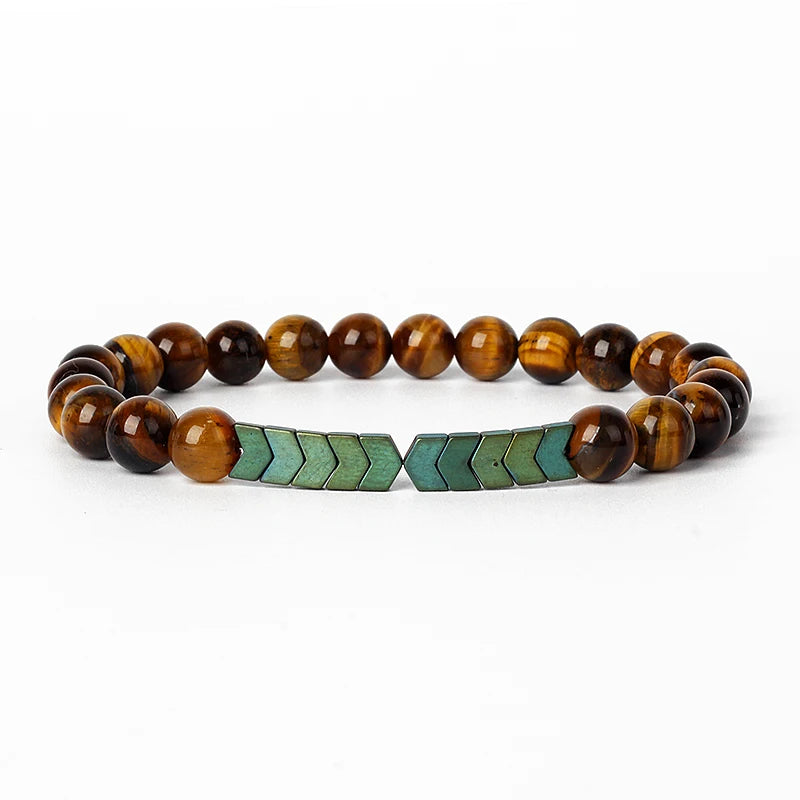 Hematite Magnetic Bracelet Man Weight Loss Bracelet Natural Stone Magnetic Bracelet Slimming Woman Health Care Therapy Jewelry