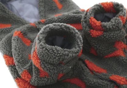Big Dog Winter Jacket - Lambs Wool Coat for Large & Medium Dogs | Windproof, Thick Warm Pet Apparel