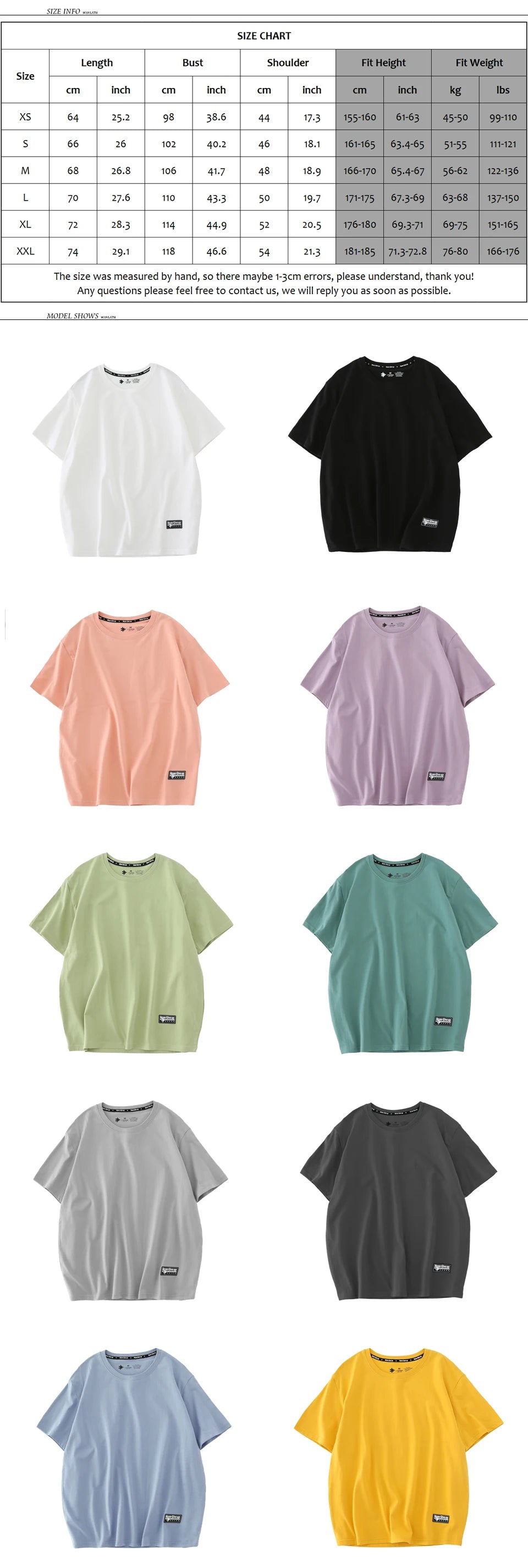 WAVLATII New Women 100% Cotton T shirts Female Green Fashion Oversized Streetwear Short Sleeve Tees Tops for Summer