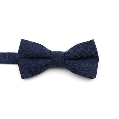 Solid Color Suede Bow Tie - Classic Men  Kids Bowknot for Weddings