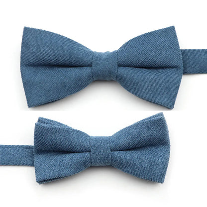 Solid Color Suede Bow Tie - Classic Men  Kids Bowknot for Weddings