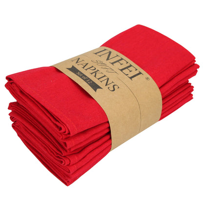 Cotton Linen Napkins Set of 12 - Soft 40x40cm Placemats for Dining  Events