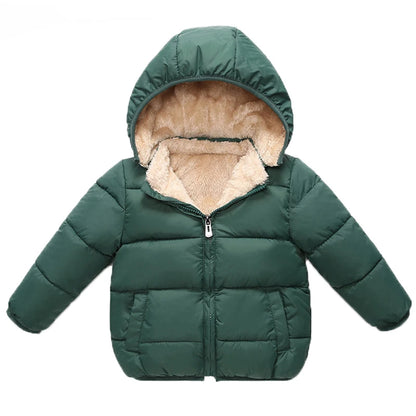 Kids Winter Jackets - Toddler Warm Coats With Zipper Closure | Heavyweight Cotton Outerwear
