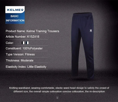 KELME Men Sweatpants Trainning Exercise Pants Outdoor Running Fitness Sports Leisure Pants Legging Active For Male 8261CK1001