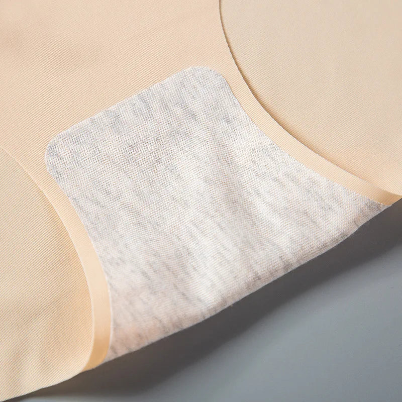 3Pcs/Set Ice Silk Panties Women Hip Lift Briefs Seamless Underwear Female High Waist Panties M-XXL Underpants Invisible Lingerie