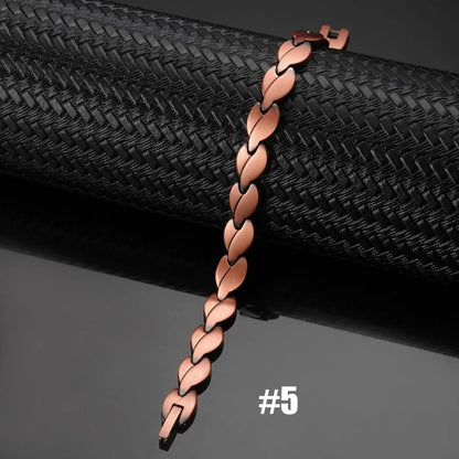 Vintage Copper Magnetic Bracelets For Women Pain Relief Pure Copper Adjustable Bio Energy Blood Pressure Accessory Bracelet