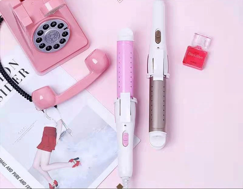 Electric Hair Curler - Professional Curling Iron With Adjustable Heat & Tourmaline Ceramic Wand