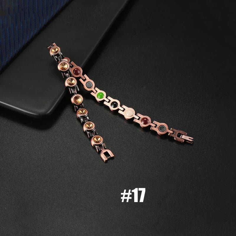 Vintage Copper Magnetic Bracelets For Women Pain Relief Pure Copper Adjustable Bio Energy Blood Pressure Accessory Bracelet