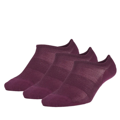 Merino Wool Athletic Socks - No Show Ankle Breathable Mesh, Toe Heel Reinforcement