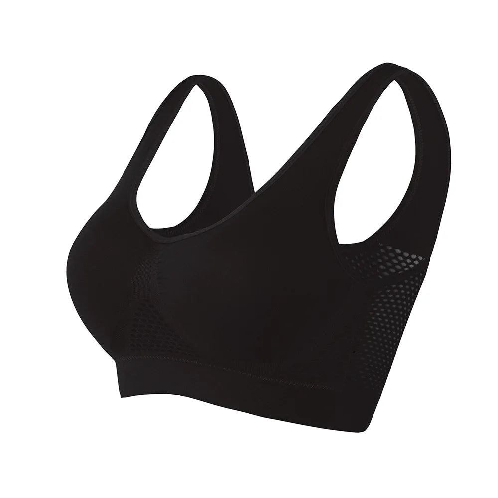Women Sport Bra - Padded Wire Free Fitness Crop Tops | Breathable Yoga Running Vest