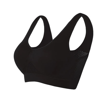 Women Sport Bra - Padded Wire Free Fitness Crop Tops | Breathable Yoga Running Vest