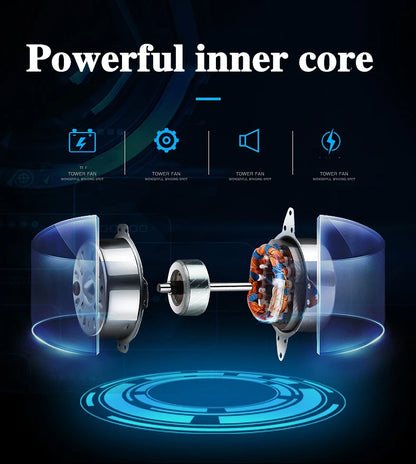 Cold and warm fan Remote Control Bladeless Cooling Fan 220V Ultra-quiet Electric Fan Air Purifier Top Quality Appointment 1-9H
