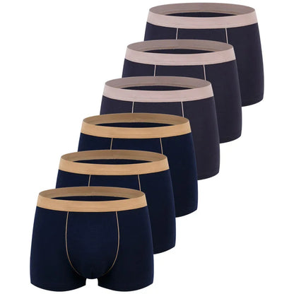 6pcs/Lot Large Size Seamless Underwear Men Solid Cotton Boxer Shorts Men's Panties Breathable Boxers Mens Pack Underpants Man