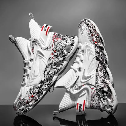 Men Casual Sneakers - Luxury Breathable Trainers Slip-On Running Shoes
