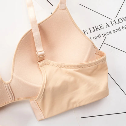 Seamless Push Up Bras - Wire Free A B Cup Bra With Adjustable Straps