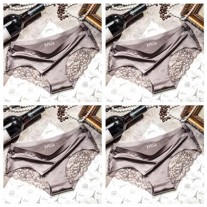 TEXIWAS 4pcs/lot Lace Panties Women Seamless Ladies Underwear Lace Briefs Sexy Panties for Women Comfort Lingerie Plus Size