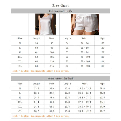 100% Mulberry Silk Pajamas Set for Women Silk Sleepwear Ladies Shorts Nightwear for Girls Tank Top