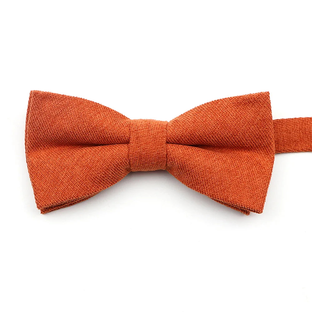 Solid Color Suede Bow Tie - Classic Men  Kids Bowknot for Weddings