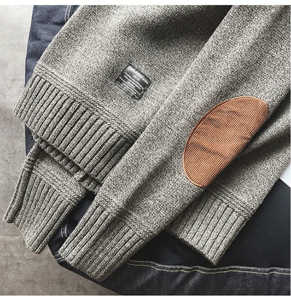 2025 New Men Pullover Sweater Autumn Fashion Casual Loose Thick O Neck Wool Knitted Oversize Harajuku Streetwear Knitwear M-5Xl