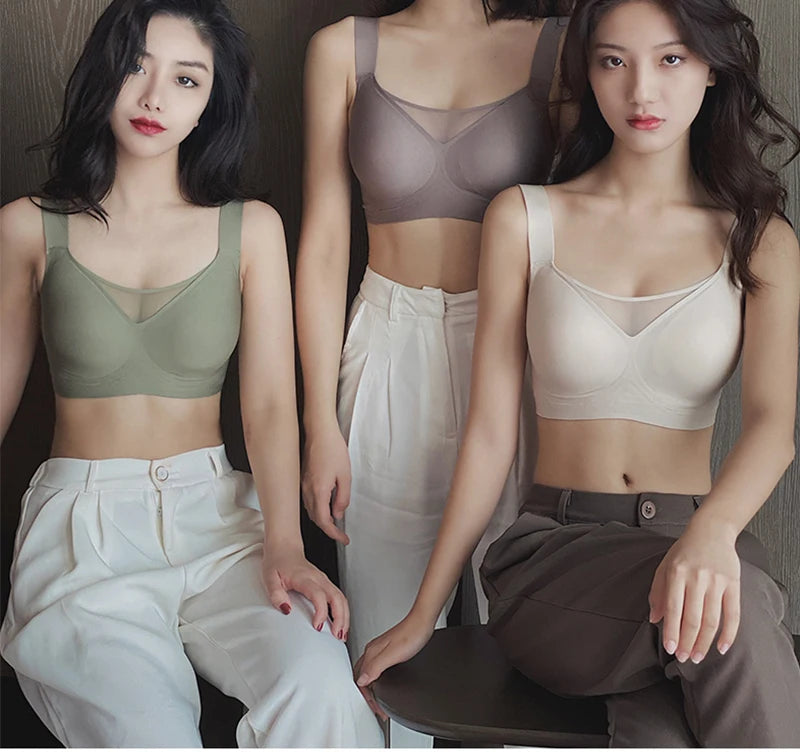 MeooLiisy C to F Cup Plus Size Tube Top Underwear Minimizer Seamless Active Bras Wireless Surper Comfortable Lingerie  XXXXL