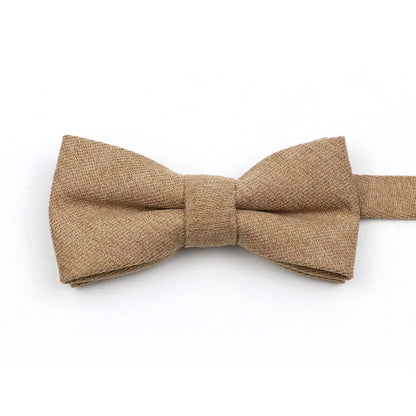 Solid Color Suede Bow Tie - Classic Men  Kids Bowknot for Weddings