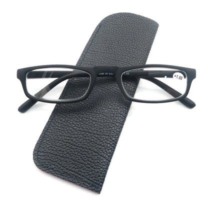 Reading Glasses Women Men Rectangular Ultralight Frame Small Readers Eyeglasses High Quality Spring Hinge with Diopter +1.0~+4.0