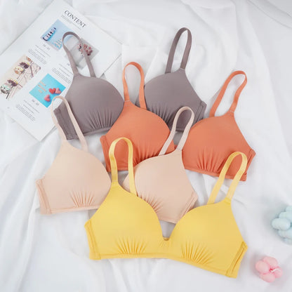 Seamless Push Up Bras - Wire Free A B Cup Bra With Adjustable Straps