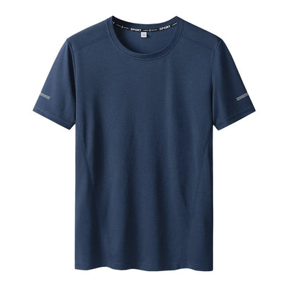 Plus Size Men's T-Shirt - Quick Dry Sport Shirt | Breathable Mesh Fabric Tee 6XL-9XL