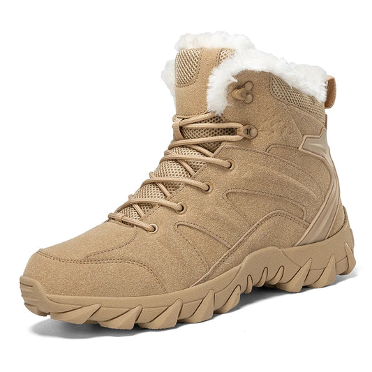 Waterproof Hiking Boots - Men's Rubber Sole Desert Boots With Arch Support - ZOOMNSTORE