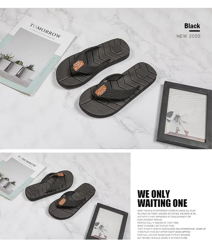 Summer Flip Flops Men Drainage Non-Slip Design Men Beach Shoes Outdoor Comfort Flip Flops Men Big Size 50 Zapatos De Hombre